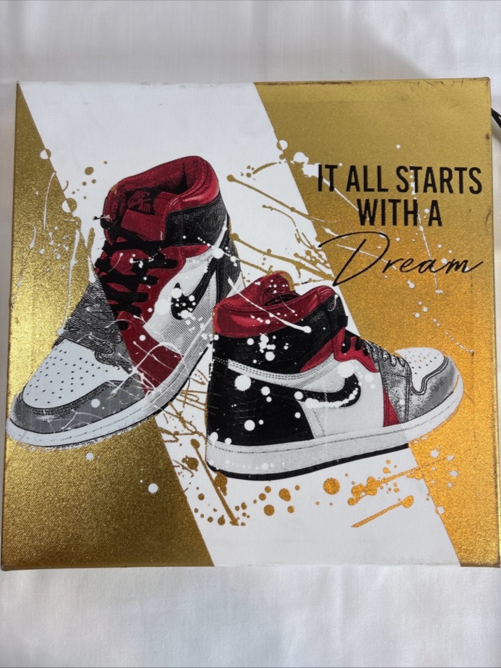 Nike Men's High-Top Sneakers in Black, White & Red